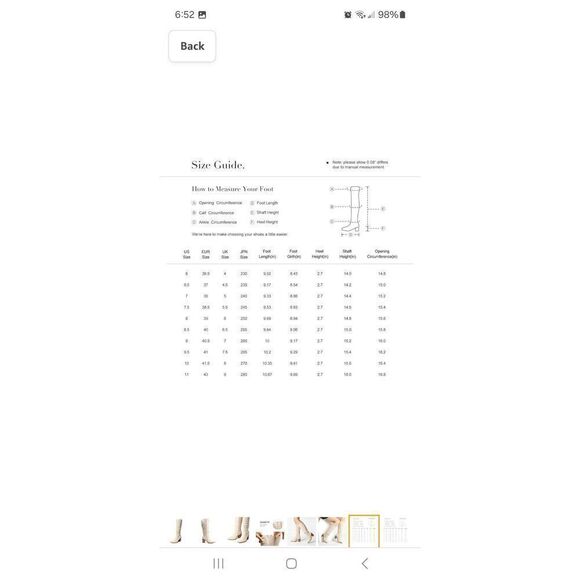 Size 11 Dream Pairs Beige Cream Stacked Heel Pointed Toe Chunky Heel Knee Boots - Picture 6 of 10